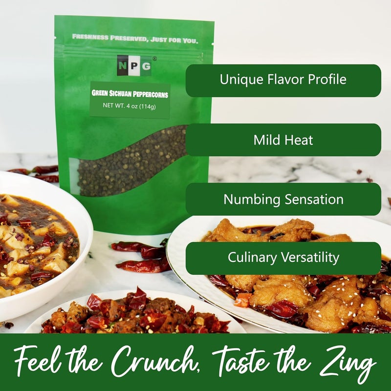NPG Sichuan Green Peppercorns 4 Oz - Image 4